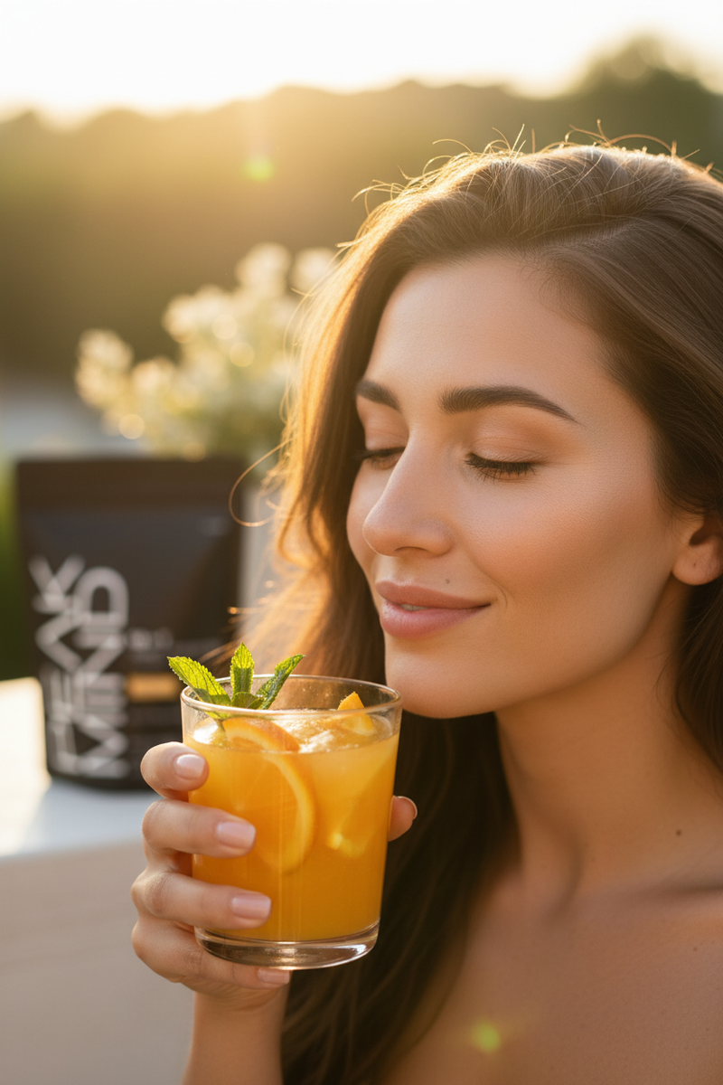 Stunning woman in golden light
